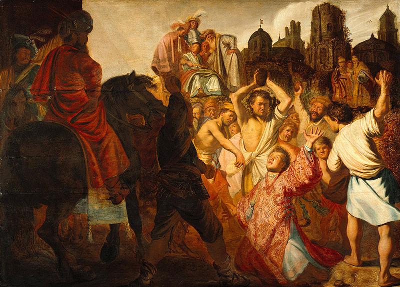 REMBRANDT Harmenszoon van Rijn The Stoning of saint Stephen